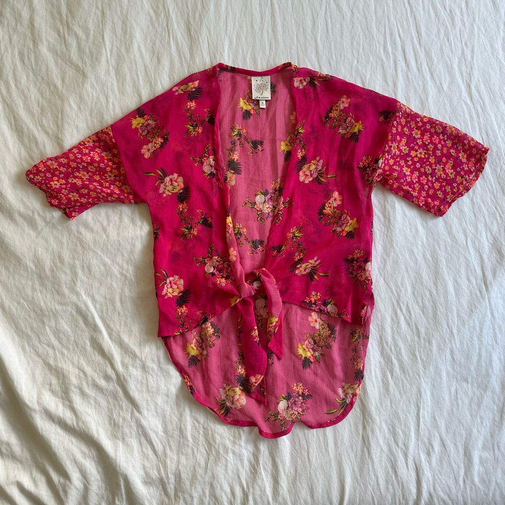 Self Esteem Pink Floral Girls Blouse
